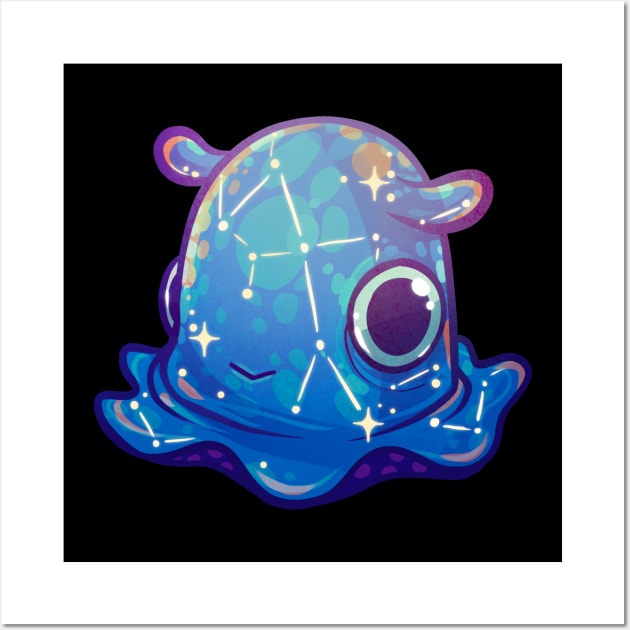 Cute Galaxy Dumbo Octopus Wall Art by Claire Lin